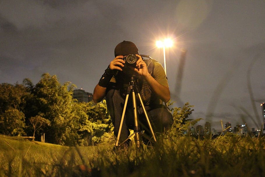 fotografie, dršťky, noc, hospodářství, pouze jeden muž, venku, Příroda, jedna osoba, nízký úhel pohledu