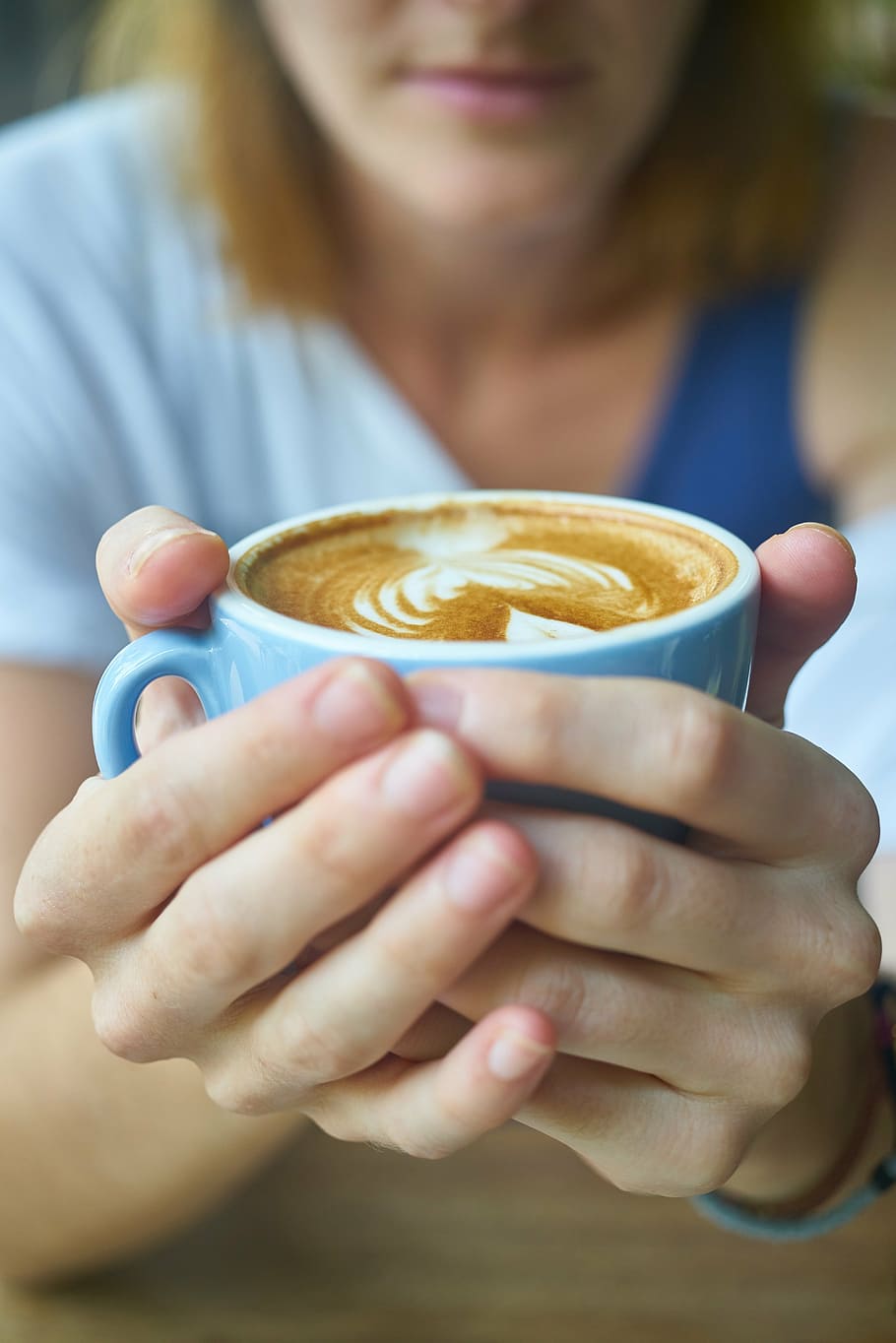 coffee, cup, hands, women's, cafe, macro, nutrition, espresso, beverage, food photo, coffee cup
