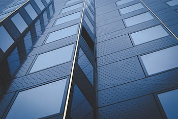 edificio ad angolo, dettagli, costruzione, architettura, vetro - materiale, edificio per uffici, moderno, riflessione, finestra, struttura costruita, blu