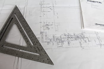 gray, ruler, white, paper, construction, plans, square, plan, building, architect, architecture