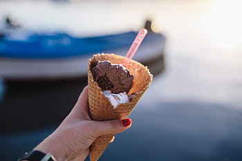 男、 女性、 男と女、 持つ、 アイスクリーム、 夏、 甘い、 休暇、 美味しい、 おいしい、 味