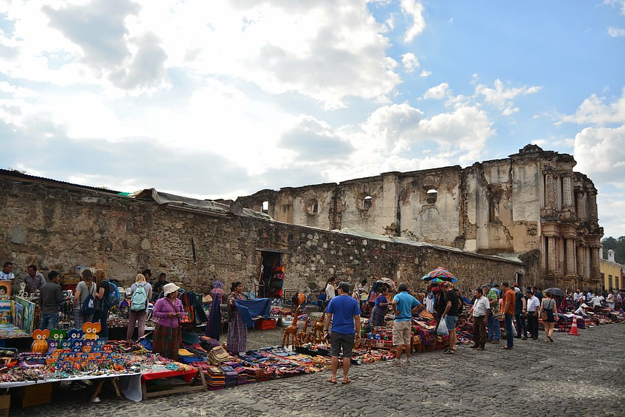antigua guatemala, ruiny, Guatemala, relikvie, stará budova, budova v rustikálním stylu, starý, Střední Amerika, fasáda