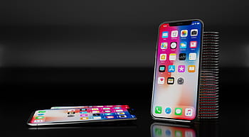 iphone、 バツ、 iphone x、 林檎、 モバイル、 スマートフォン、 技術、 電話、 3D、 細胞の、 モデル