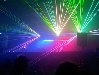 disco lights, stage, light effects, laser show, lights, lightshow, disco, dj, music, darkness, evening