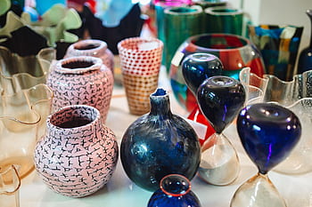 kaca, barang pecah belah, manufaktur, buatan tangan, Murano, Italia, Venini, pabrik, museum, pulau