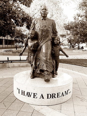 man, two, boys statue, martin luther king jr, dream, american, dom, african, national, rights, design
