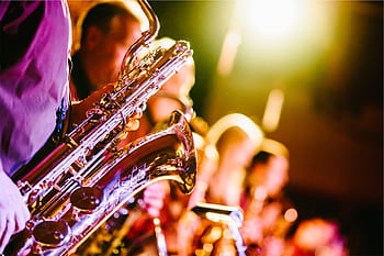 kapela, hudba, hudební nástroje, saxofony, rohy, koncert, show, zábava, hudebníků