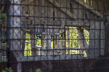 abandoned, window, old, architecture, building, expression, broken, wood, rusty, iron, abandoned places
