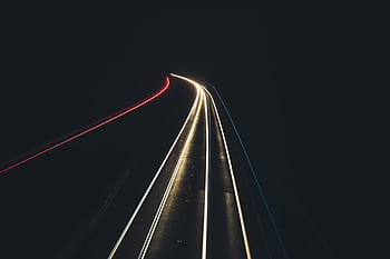 timelapse di luce, tempo, periodo, fotografia, autostrada, notte, buio, luce, strada, velocità, mezzi di trasporto
