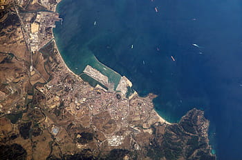 satelitní snímek algeciras, algeciras, satelitní snímek, Španělsko, fotky, nasa, oceán, veřejná doména, moře, městský, letecký pohled