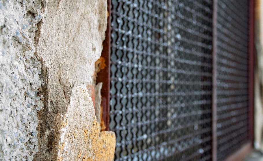 wall, home, old, facade, stones, grid, prison, caught, lonely, background, structure