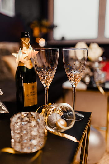 Festa de Ano Novo, Véspera de Ano Novo, festa, ouro, dourado, decorações, noite, streamer, decoração da casa, Novo, Ano