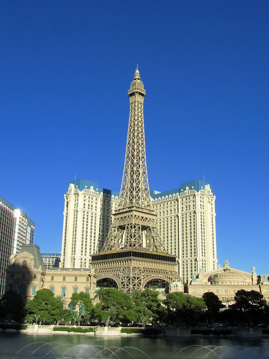 las vegas, bellagio, Eiffelova věž, mrakodrap, slavné místo, las vegas - nevada, architektura, proužek, kasino, nevada, věž