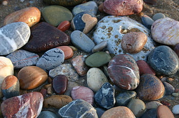 assorted-color stone lot, Stones, Round, Pebbles, Arrangement, group, mineral, nature, beach, morocco, atlantic