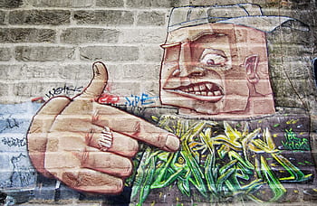 mattoni, parete, spray, graffiti, dipinto, muro di Berlino, freddo, facciata, pietre