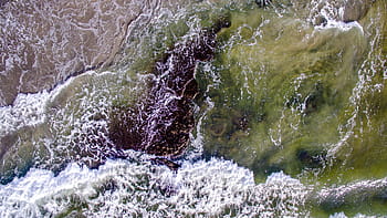 aereo, fotografia, onda, oceano, foto, vedere, onde, mare, blu, acqua, natura