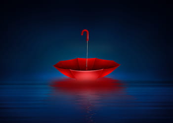 red umbrella, no person, darkness, easy, himmel, wallpaper, color, outdoor, abstract, nature, body of water