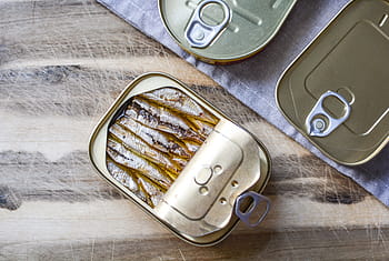 opened canned sardines, fish, can, metallic, aluminum, container, storage, sprats, sardines, omega 3, fish oil