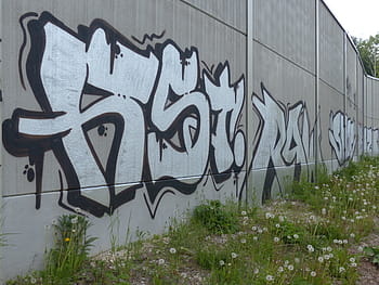graffiti, silver, font, lettering, blight, wall, painted, sprayer, spray, pollution