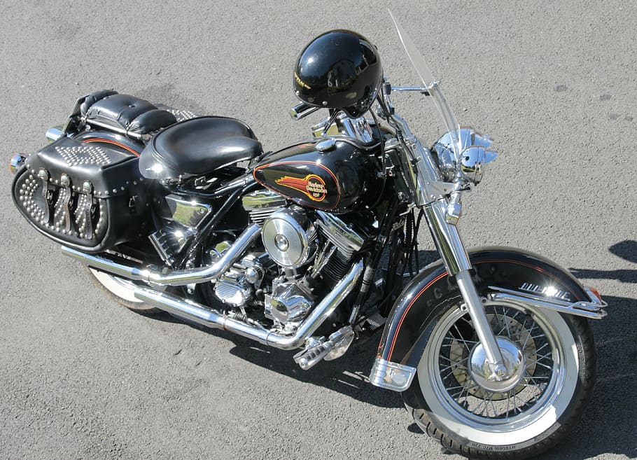 Χάρλεϊ Ντέιβιντσον, μοτοσυκλέτα, Harley, μοτοσικλέτες, davidson, κουνιστή πολυθρόνα, dom, μετατροπή, χρώμιο γυαλάδα, λαμπερός, πλαϊνή όψη