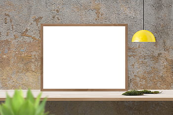 square, white, wooden, board, mockup, wall, poster, mock, frame, template, interior