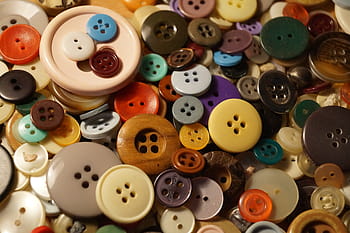 close-up photo, assorted-color button lot, Buttons, Colorful, Color, handarbeiten, variation, large group of objects, multi colored, abundance, choice