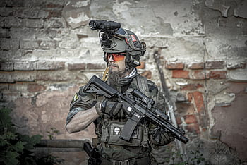 airsoft, sotilaallinen, specnaarms, ammunta, ASG, airsoft-aseet, jäljennöksiä, aseet, sotilas, naamiointi, taktinen