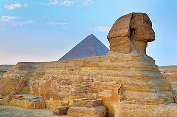 Egypt, Káhira, Gíza, velká sfinga, cheops-pyramider, cestovat, poušť, nebe, Skála, kámen, kultura