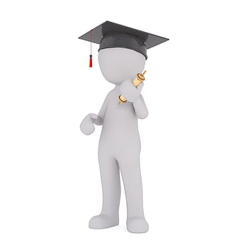 human, 3d, model, holding, diploma, wearing, graduation hat, white male, 3d model, isolated, full body
