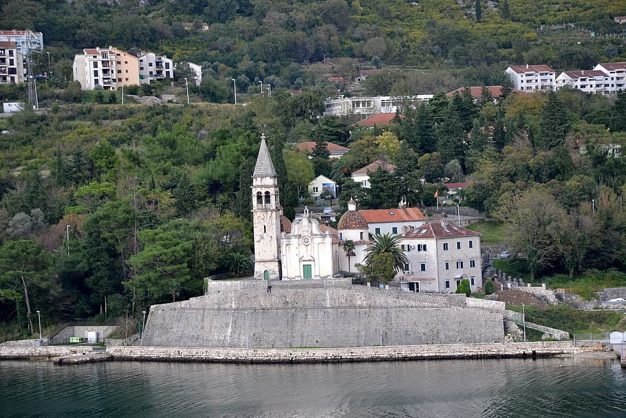 montenegro, island, islet, church, monastery