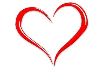 červené srdce, milovat, srdce, romantika, romantický, design, miláček, tvar srdce, Červené, den svatého Valentýna - dovolená, bílá barva