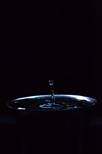 Water Drop, Dark, drop, water, black, sri lanka, ze, ceylon, mawanella, black background, studio shot