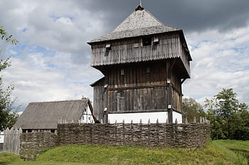bach, rytíř, hrad, bach ritterburg, rytířský hrad, spodní jehla, středověk, dřevěný hrad, věž, kanzach, jižní Německo