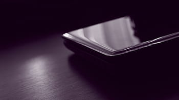 Černá, smartphone vypnut, stůl, umění, rozmazat, bokeh, detailní, odraz, lesklý, technologie, krytý