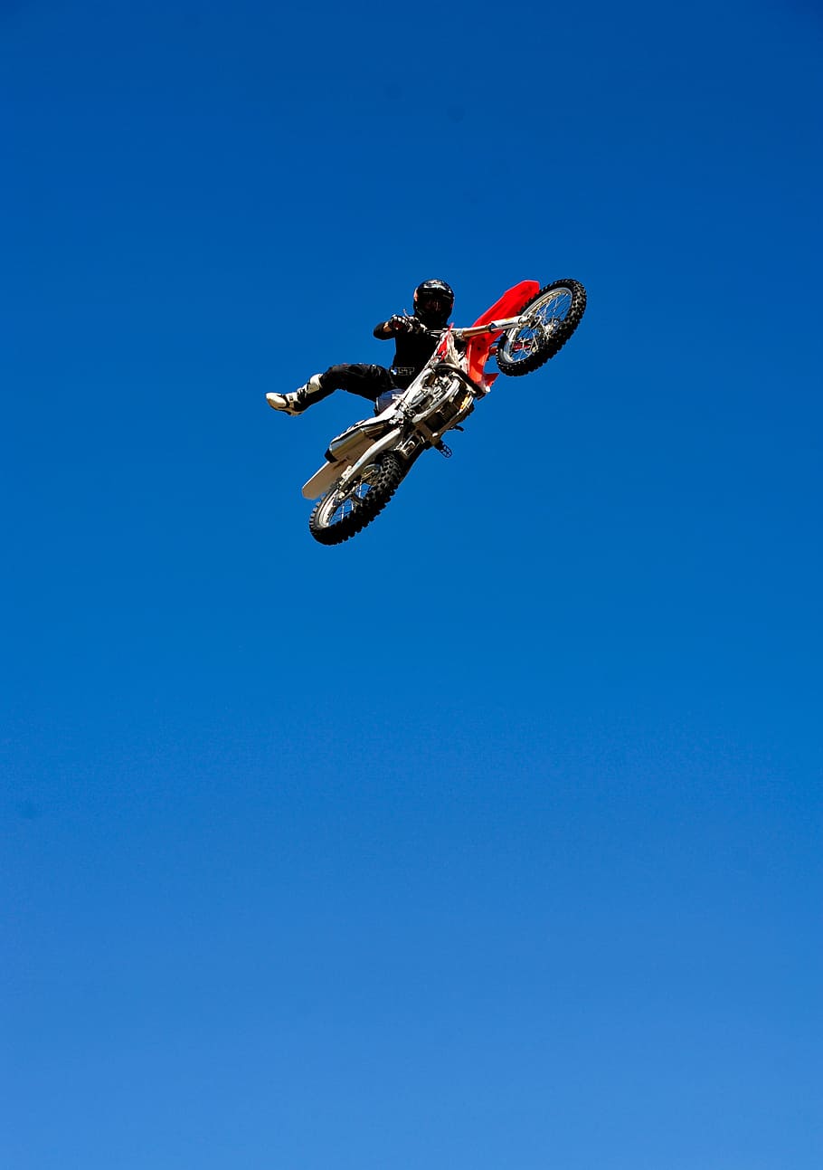 motokros, kolo, kousky, motorka, extrémní, akce, venkovní, skok, extrémní sporty, sport, skákání