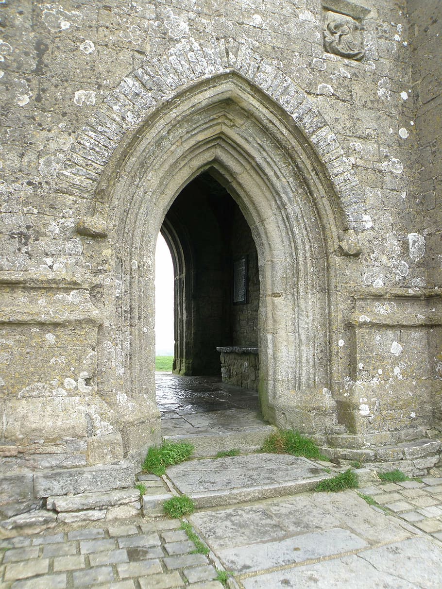 pro, brána, kostel, glastonbury, st michael věž