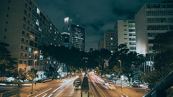 městský, město, zřízení, budova, struktura, infrastruktura, temný, noc, auto, autobus, vozidlo