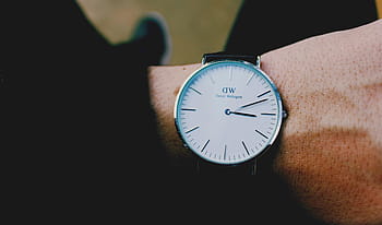 person, wearing, silver-colored analog, watch, people, man, hand, wrist, time, clock, alarm Clock
