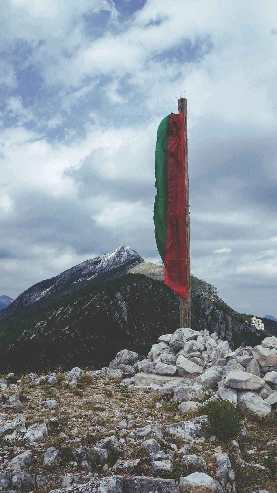 vlajka, prapor, náboženský, duchovní, vrcholek hory, vrchol, summitu, tradice