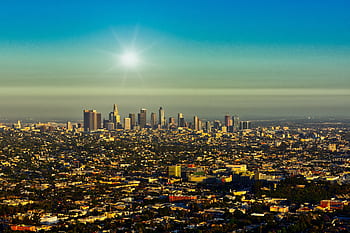 Los Angeles, usa, Kalifornie, hollywood, nebe, krajina, letní, cestovat, západ slunce, cestovní ruch, město