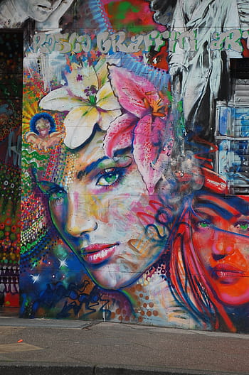 graffiti wall, graffiti, woman, street art, face, wall, portrait, spray, fantasy, house facade, white