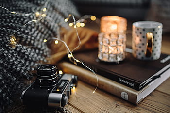 telecamera, boccale, tè, libri, vecchio, Vintage ▾, fotografia, hygge, analogico, luci fatate, vecchio stile