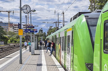 gare, train, chemin de fer, Voyage, trafic, Plate-forme, architecture, des rails, trafic ferroviaire, transport, s bahn