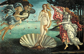 malování, la nascita di venere, botticelli, narození venus, olejomalba, umělecká díla, umění, plátno, bohyně