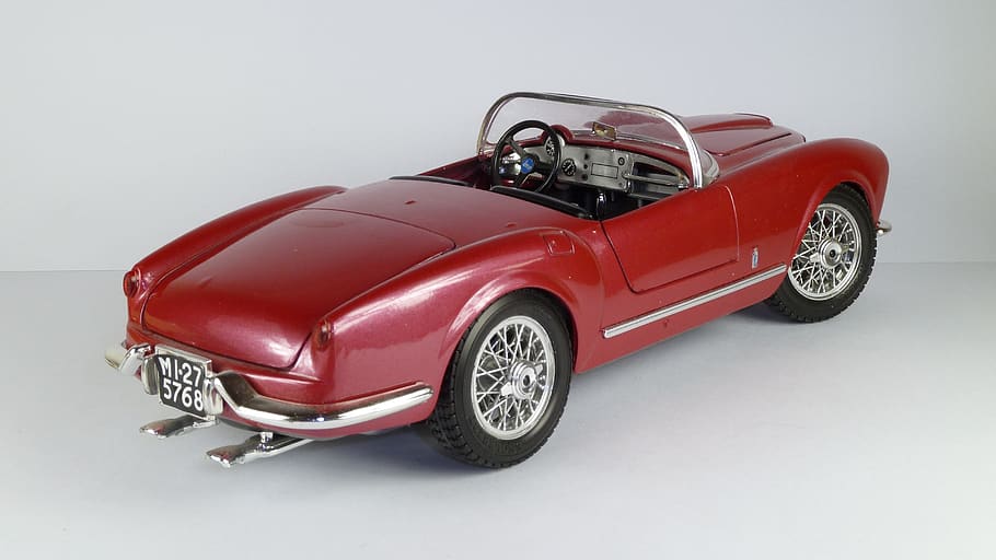 lancia, aurelia, b24, spider, 1955, b 24, cabrio, convertible, 1x18, model car, bburago