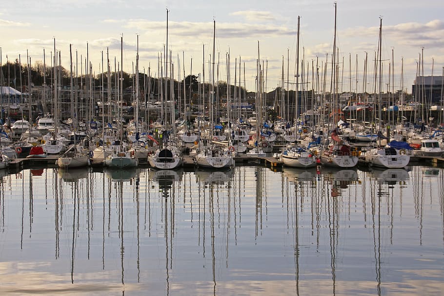 ireland, dublin, howth, port, peninsula, island, water, sea, lake, water surface, mirroring