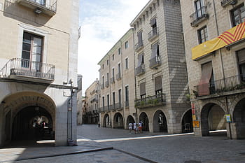 architektura, ulice, město, venku, cestovat, girona, gerona, Katalánsko