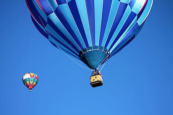 Due, blu, rosso, bianca, caldo, palloni ad aria, mongolfiera, festa in mongolfiera albuquerque, palloncini, cielo, colorato