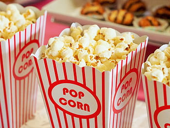 selettivo, fotografia a fuoco, Popcorn, film, festa, divertimento, cibo, Mais, secchio, cinema, spuntino