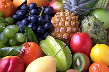 fruit lot, fruits, sweet, fruit, exotic, pineapple, food, freshness, orange - Fruit, citrus Fruit, banana